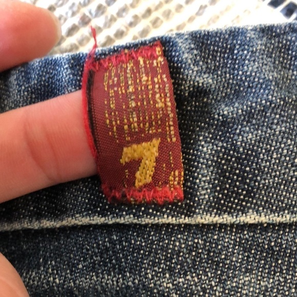 7 For All Mankind Womens Flare Jeans Sz 29 Denim Western Mid Rise Casual - Picture 10 of 10